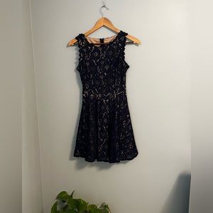 Lacy navy blue dress